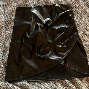 Black leather skirt